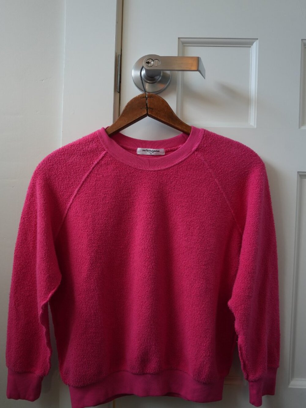 Perfectwhitetee Ziggy Inside out Sweatshirt in Pinkbloom bright pink in Size S - Picture 2 of 14